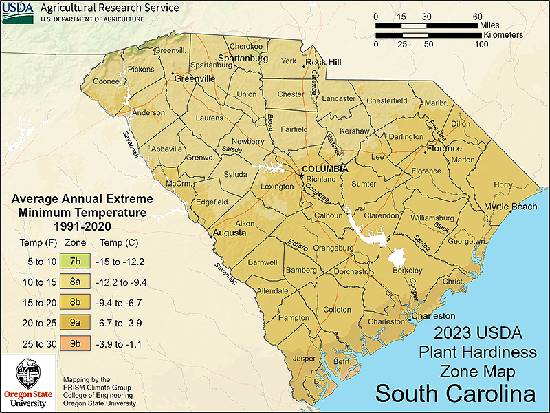 New USDA Agricultural Hardiness Zone Map
