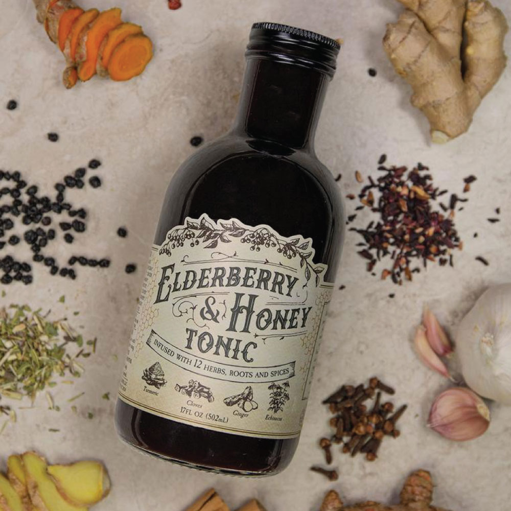 Organic Elderberry Honey Tonic